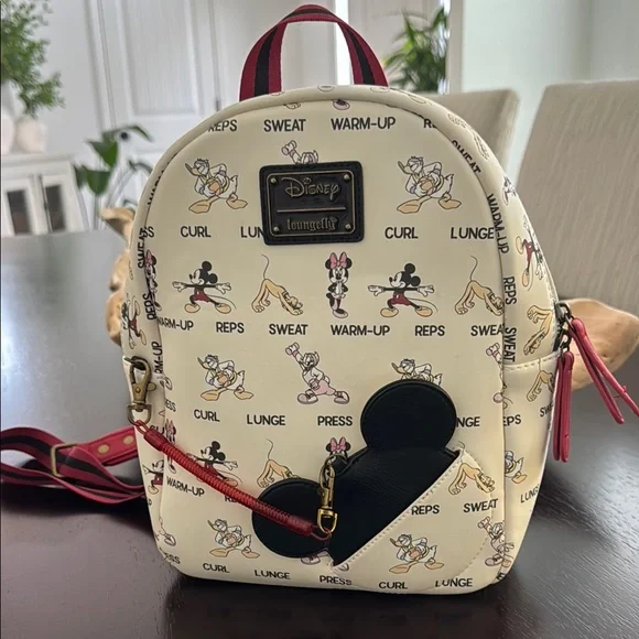 Loungefly Classic Disney Characters Exercise Backpack Loungefly Disney100 Mickey & Friends All-Over Print  main image 4